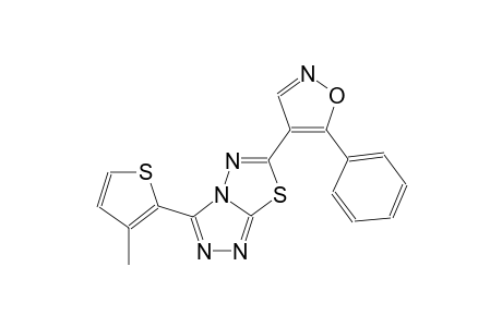 [1,2,4]triazolo[3,4-b][1,3,4]thiadiazole, 3-(3-methyl-2-thienyl)-6-(5-phenyl-4-isoxazolyl)-