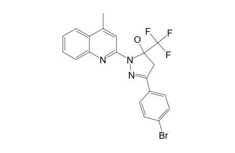 1-(4'-METHYLQUINOLIN-2'-YL)-3-(PARA-BROMOPHENYL)-5-HYDROXY-5-TRIFLUOROMETHYL-DELTA(2)-PYRAZOLINE