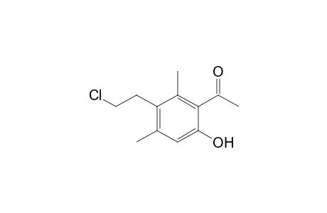 1-[3-(2-chloroethyl)-2,4-dimethyl-6-oxidanyl-phenyl]ethanone