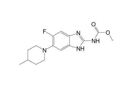 Methyl N-[6-fluoranyl-5-(4-methylpiperidin-1-yl)-1H-benzimidazol-2-yl]carbamate