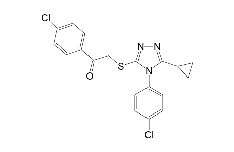 4'-chloro-2-{[4-(p-chlorophenyl)-5-cyclopropyl-4H-1,2,4-triazol-3-yl]thio}acetophenone
