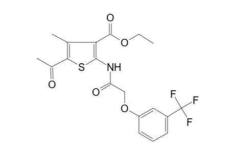 5-Acetyl-4-methyl-2-[[1-oxo-2-[3-(trifluoromethyl)phenoxy]ethyl]amino]-3-thiophenecarboxylic acid ethyl ester