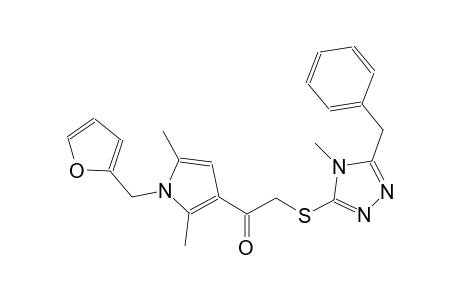 ethanone, 1-[1-(2-furanylmethyl)-2,5-dimethyl-1H-pyrrol-3-yl]-2-[[4-methyl-5-(phenylmethyl)-4H-1,2,4-triazol-3-yl]thio]-