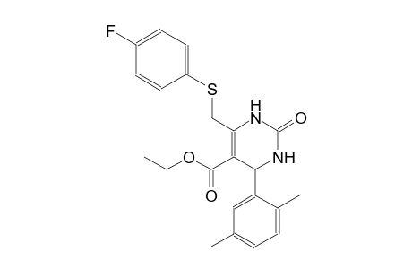 5-pyrimidinecarboxylic acid, 4-(2,5-dimethylphenyl)-6-[[(4-fluorophenyl)thio]methyl]-1,2,3,4-tetrahydro-2-oxo-, ethyl ester