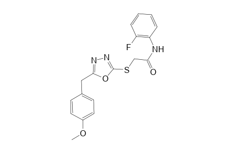 N-(2-fluorophenyl)-2-{[5-(4-methoxybenzyl)-1,3,4-oxadiazol-2-yl]sulfanyl}acetamide