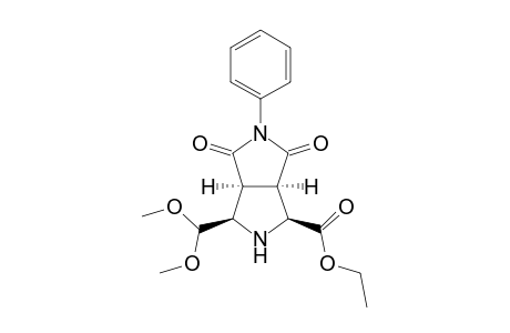 Ethyl (1S*,3R*,3aS*,6aR*)-3-(dimethoxymethyl)-4,6-dioxo-5-phenyloctahydropyrrolo[3,4-c]pyrrole-1-carboxylate