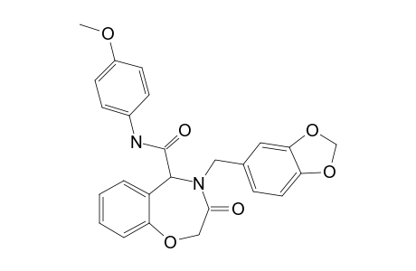 4-(Benzo[D][1,3]dioxol-5-ylmethyl)-N-(4-methoxyphenyl)-3-oxo-2,3,4,5-tetrahydrobenzo[F][1,4]oxazepine-5-carboxamide