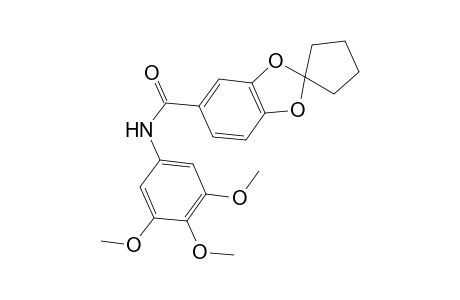 2-Spirocyclopentyl-benzo[1,3]dioxole-5-carboxylic acid (3,4,5-trimethoxy-phenyl)-amide