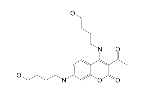 3-ACETYL-4,7-BIS-(4-HYDROXY-BUTYLAMINO)-CHROMEN-2-ONE