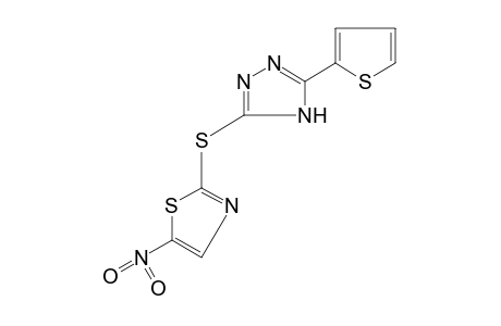 5-nitro-2-{[5-(2-thienyl)-4H-1,2,4-triazol-3-yl]thio}thiazole