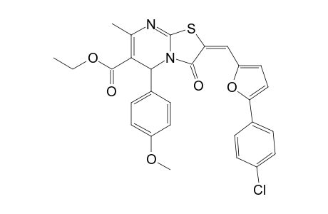 ethyl (2E)-2-{[5-(4-chlorophenyl)-2-furyl]methylene}-5-(4-methoxyphenyl)-7-methyl-3-oxo-2,3-dihydro-5H-[1,3]thiazolo[3,2-a]pyrimidine-6-carboxylate