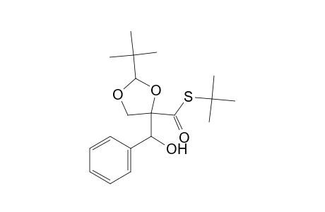 1,3-Dioxolane-4-carbothioic acid, 2-(1,1-dimethylethyl)-4-(hydroxyphenylmethyl)-, S-(1,1-dimethylethyl) ester