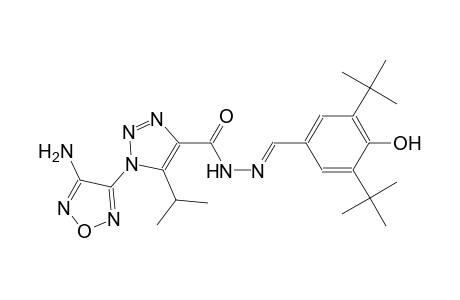 1-(4-amino-1,2,5-oxadiazol-3-yl)-N'-[(E)-(3,5-ditert-butyl-4-hydroxyphenyl)methylidene]-5-isopropyl-1H-1,2,3-triazole-4-carbohydrazide