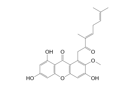 PARVIXANTHONE-F;1,3,6-TRIHYDROXY-7-METHOXY-8-(3,7-DIMETHYL-2-OXOOCT-3,6-DIENYL)-XANTHEN-9-ONE