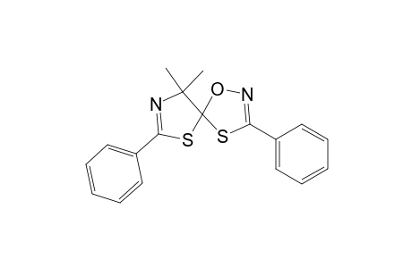 1-Oxa-4,6-dithia-2,8-diazaspiro[4.4]nona-2,7-diene, 9,9-dimethyl-3,7-diphenyl-