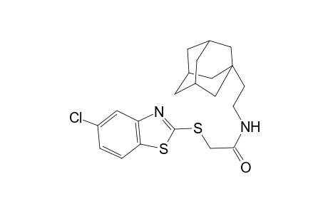 N-[2-(1-adamantyl)ethyl]-2-[(5-chloranyl-1,3-benzothiazol-2-yl)sulfanyl]ethanamide