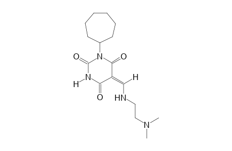 (5E)-1-cycloheptyl-5-({[2-(dimethylamino)ethyl]amino}methylene)-2,4,6(1H,3H,5H)-pyrimidinetrione