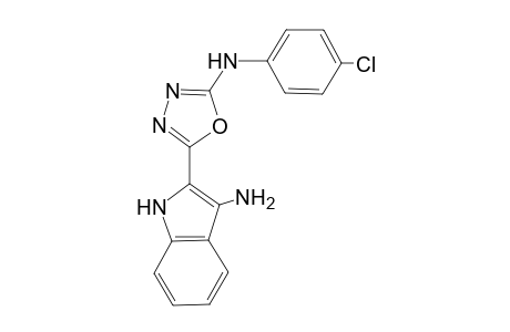 2-[2'-(3"-Aminoindolyl)]-5-[(p-chlorophenyl)amino]-1,3,4-oxadiazol