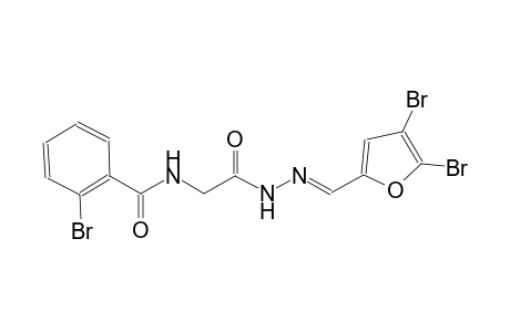 acetic acid, [(2-bromobenzoyl)amino]-, 2-[(E)-(4,5-dibromo-2-furanyl)methylidene]hydrazide