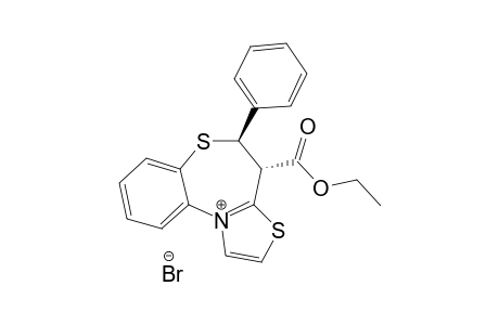 TRANS-4,5-DIHYDRO-4-ETHOXYCARBONYL-5-PHENYLTHIAZOLO-[2,3-D]-[1,5]-BENZOTHIAZEPINIUM-BROMIDE