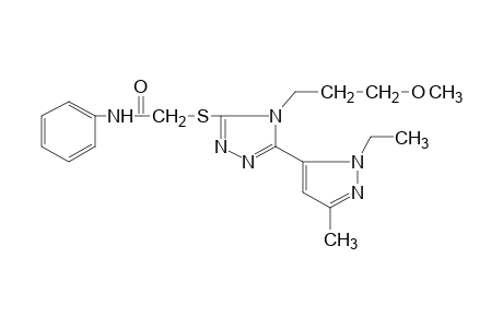 2-{[5-(1-ethyl-3-methylpyrazol-5-yl)-4-(3-methoxypropyl)-4H-1,2,4-triazol-3-yl]thio}acetanilide