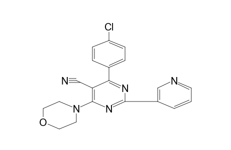 4-(p-CHLOROPHENYL)-6-MORPHOLINO-2-(3-PYRIDYL)-5-PYRIMIDINECARBONITRILE