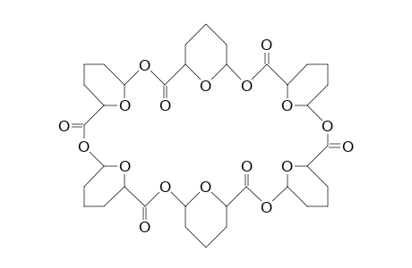 Cyclo 2-hydroxy-6-carboxyl-tetrahydropyran hexamer