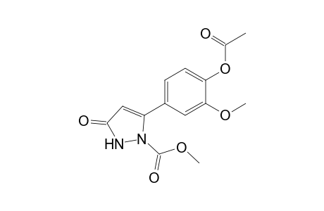 Methyl 5-(4-acetoxy-3-methoxyphenyl)-3-oxo-2,3-dihydro-1H-pyrazole-1-carboxylate