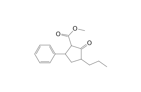 Cyclopentanecarboxylic acid, 2-oxo-5-phenyl-3-propyl-, methyl ester