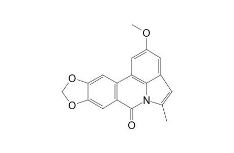 LYCORANINE-B;2-METHOXY-5-METHYL-7H-[1,3]-DIOXOLO-[4,5-J]-PYRROLO-[3,2,1-DE]-PHENANTHRIDIN-7-ONE