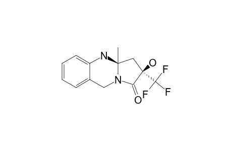 (2R*,3AR*)-2-HYDROXY-3A-METHYL-2-(TRIFLUOROMETHYL)-3,3A,4,9-TETRAHYDROPYRROLO-[2,1-B]-QUINAZOLIN-1(2H)-ONE