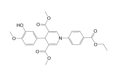 1-(4-carbethoxyphenyl)-4-(3-hydroxy-4-methoxy-phenyl)-4H-pyridine-3,5-dicarboxylic acid dimethyl ester