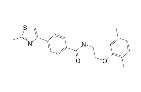 Benzamide, N-[2-(2,5-dimethylphenoxy)ethyl]-4-(2-methyl-4-thiazolyl)-