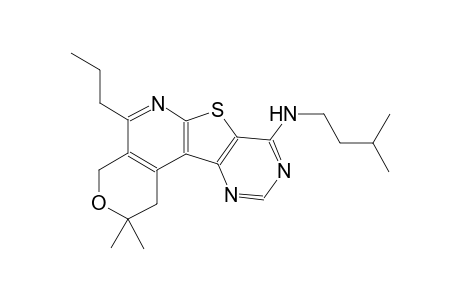 2H-pyrano[4'',3'':4',5']pyrido[3',2':4,5]thieno[3,2-d]pyrimidin-8-amine, 1,4-dihydro-2,2-dimethyl-N-(3-methylbutyl)-5-propyl-