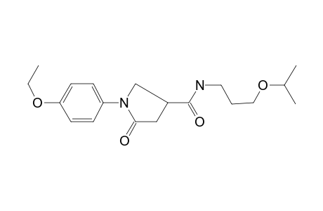 Pyrrolidine-3-carboxamide, 1-(4-ethoxyphenyl)-N-[3-(isopropoxy)propyl]-5-oxo-