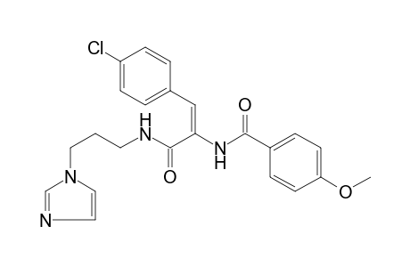 N-[(E)-2-(4-chlorophenyl)-1-({[3-(1H-imidazol-1-yl)propyl]amino}carbonyl)ethenyl]-4-methoxybenzamide