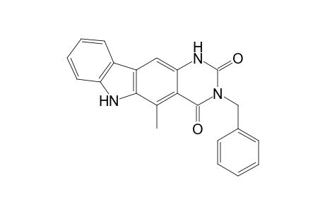 3-Benzyl-1,6-dihydro-5-methyl-2H-pyrimido[5,4-b]carbazole-2,4(3H)-dione