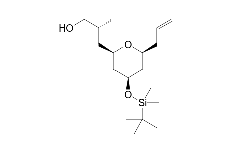 (R)-3-((2R,4R,6S)-6-Allyl-4-((tert-butyldimethylsilyl)oxy)tetrahydro-2H-pyran-2-yl)-2-methylpropan-1-ol