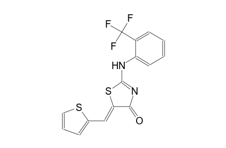 (5Z)-5-(2-thienylmethylene)-2-[2-(trifluoromethyl)anilino]-1,3-thiazol-4(5H)-one