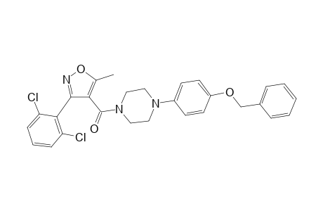 1-[4-(Benzyloxy)phenyl]-4-{[3-(2,6-dichlorophenyl)-5-methyl-4-isoxazolyl]carbonyl}piperazine