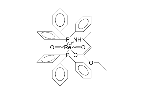 1-(trans-Bis[triphenylphosphino]-dicarbonyl-rhena)-2-oxa-3-ethoxy-5-methyl-6-aza-cyclohexa-3,5-diene