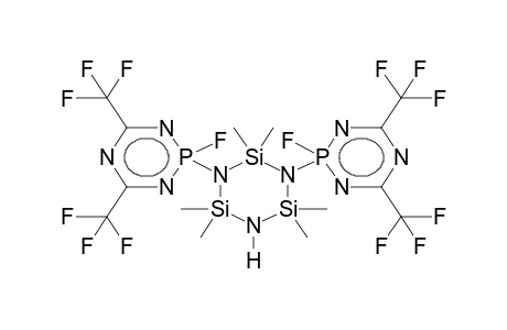 1,3-BIS(2-FLUORO-4,6-[BIS(TRIFLUOROMETHYL)]-1,3,5,2LAMBDA5-TRIAZAPHOSPHORINYL-2)-2,2,4,4,6,6-HEXAMETHYLCYCLOTRISILAZANE