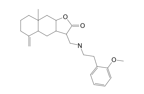 Naphtho[2,3-b]furan-2-one, 3-[[2-(2-methoxyphenyl)ethylamino]methyl]-8a-methyl-5-methylenedecahydro-