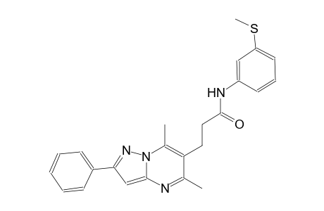 pyrazolo[1,5-a]pyrimidine-6-propanamide, 5,7-dimethyl-N-[3-(methylthio)phenyl]-2-phenyl-