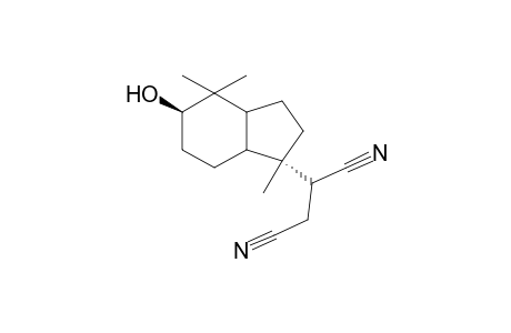 2-(2',3',c-3'a,4',5',6',7',7a-Octahydro-t-5'-hydroxy-1',4',4',c-7'a-tetramethyl-1H-inden-r-1'-yl)propanedinitrile