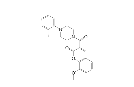 2H-1-benzopyran-2-one, 3-[[4-(2,5-dimethylphenyl)-1-piperazinyl]carbonyl]-8-methoxy-