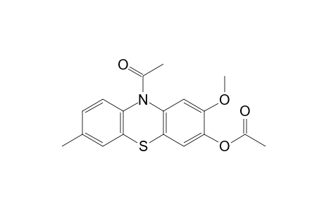 10-acetyl-2-methoxy-7-methylphenothiazin-3-ol, acetate (ester)
