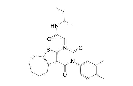 N-(sec-butyl)-2-(3-(3,4-dimethylphenyl)-2,4-dioxo-3,4,6,7,8,9-hexahydro-2H-cyclohepta[4,5]thieno[2,3-d]pyrimidin-1(5H)-yl)acetamide