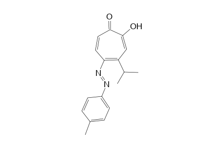 2-hydroxy-4-isopropyl-5-(p-tolylazo)-2,4,6-cycloheptatrien-1-one