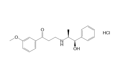 L-3-[(b-hydroxy-a-methylphenethylamino]-3'-methoxypropiophenone, hydrochloride